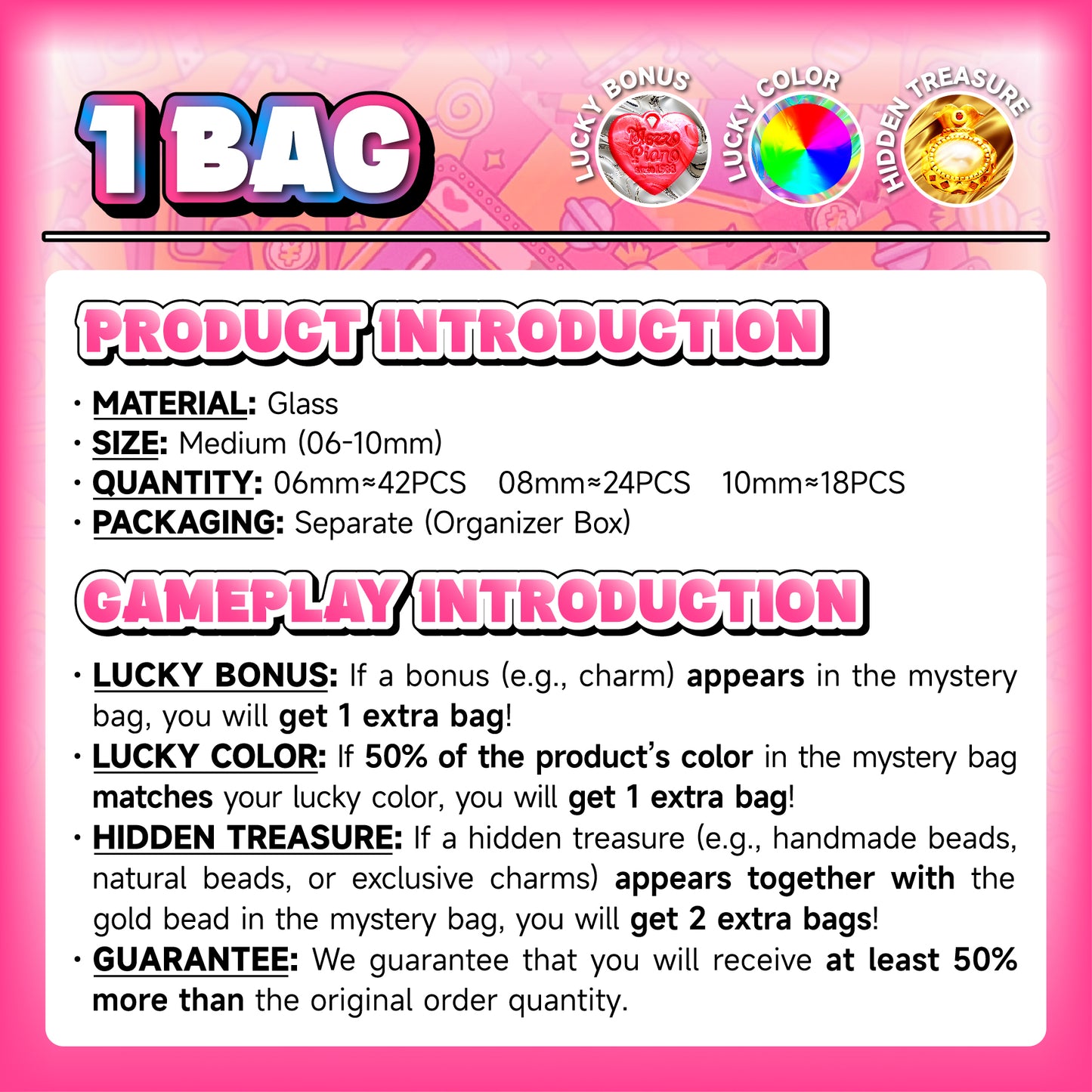【DIY】Glass Beads Mystery Bags【Live Open】