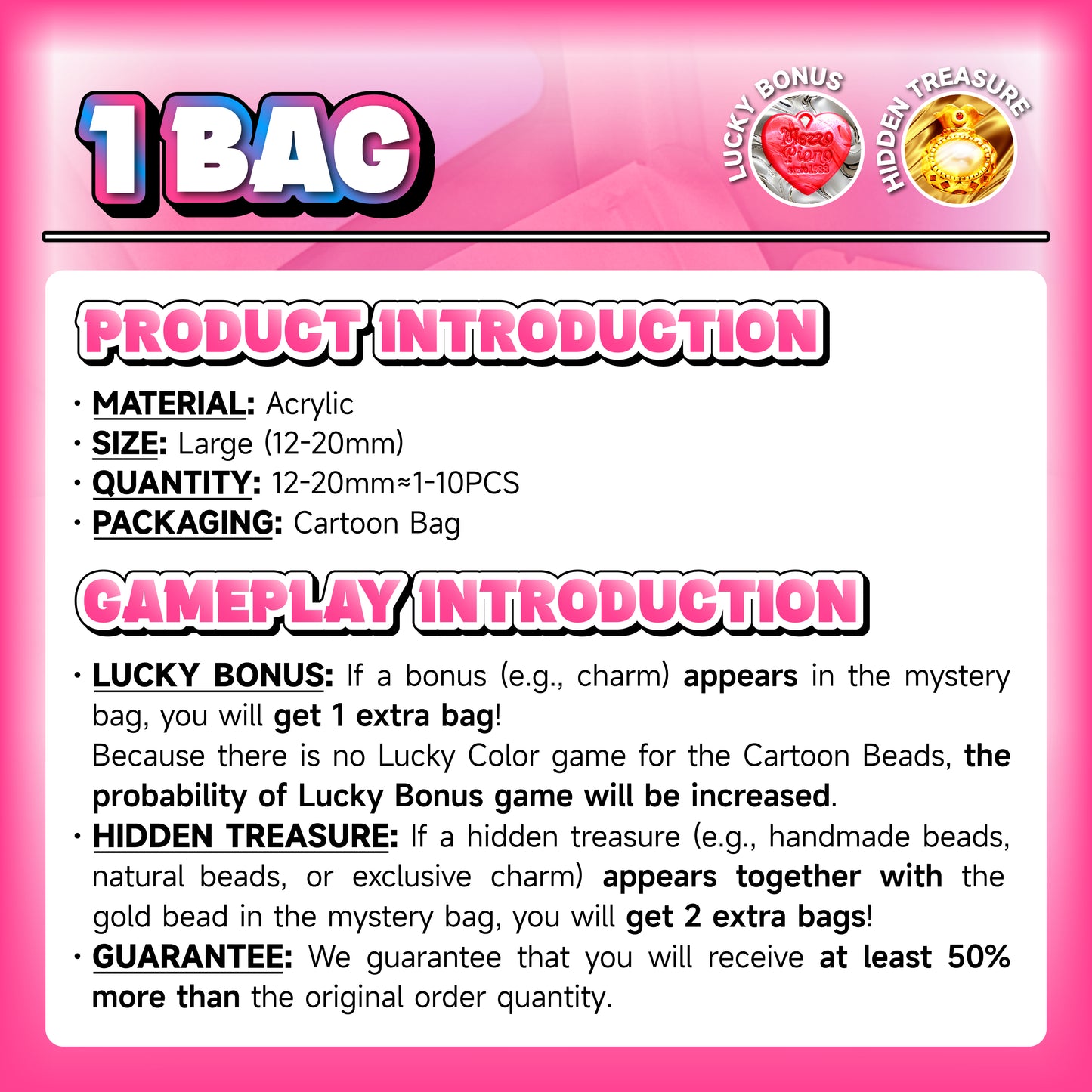 【DIY】Cartoon Beads Mystery Bags【Live Open】
